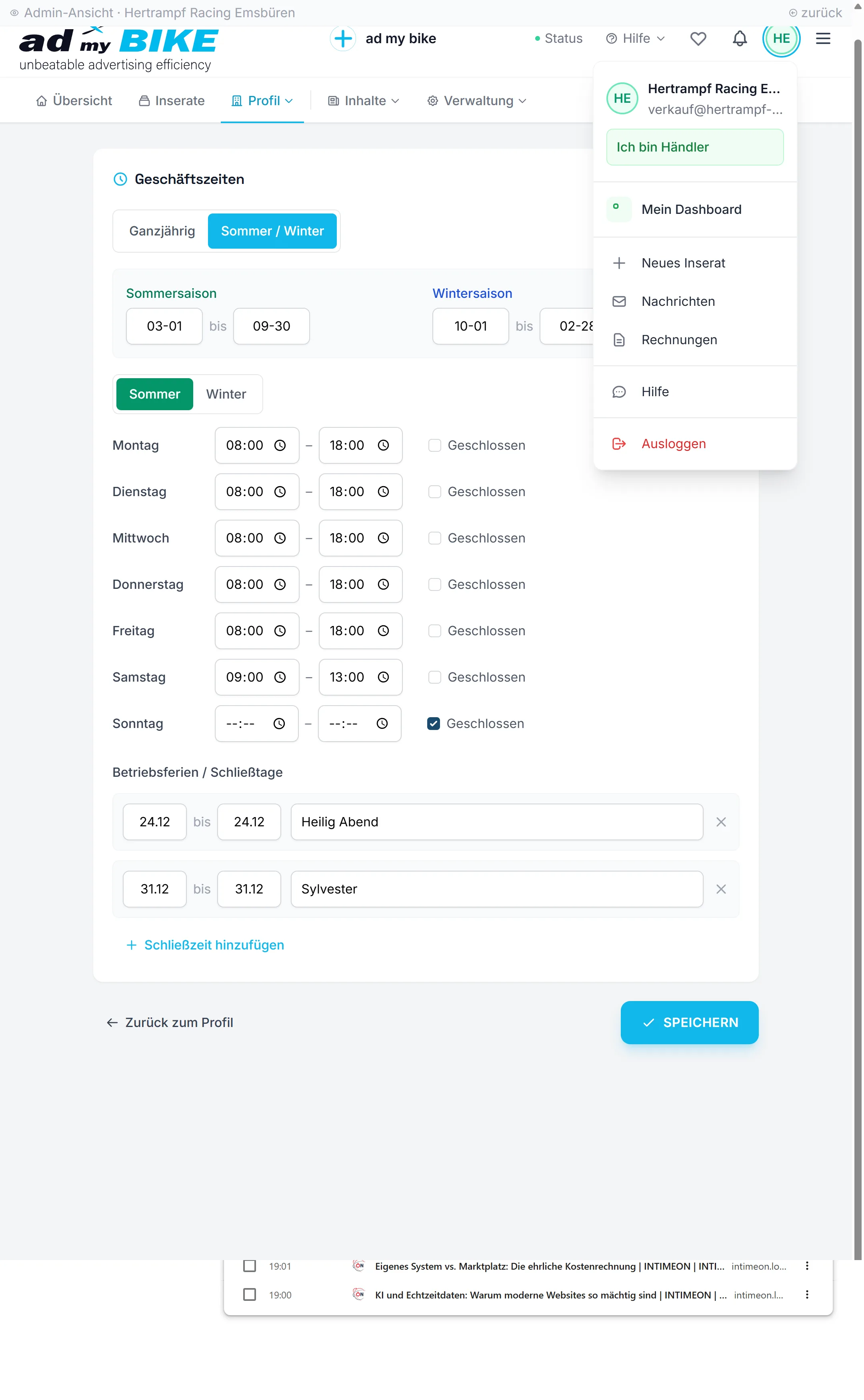Gesch&auml;ftszeiten